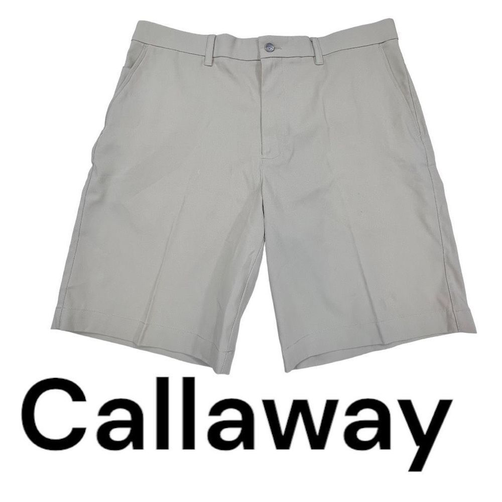 Callaway Shorts Men's 36 Taupe Golf Shorts Performance Flat Front
